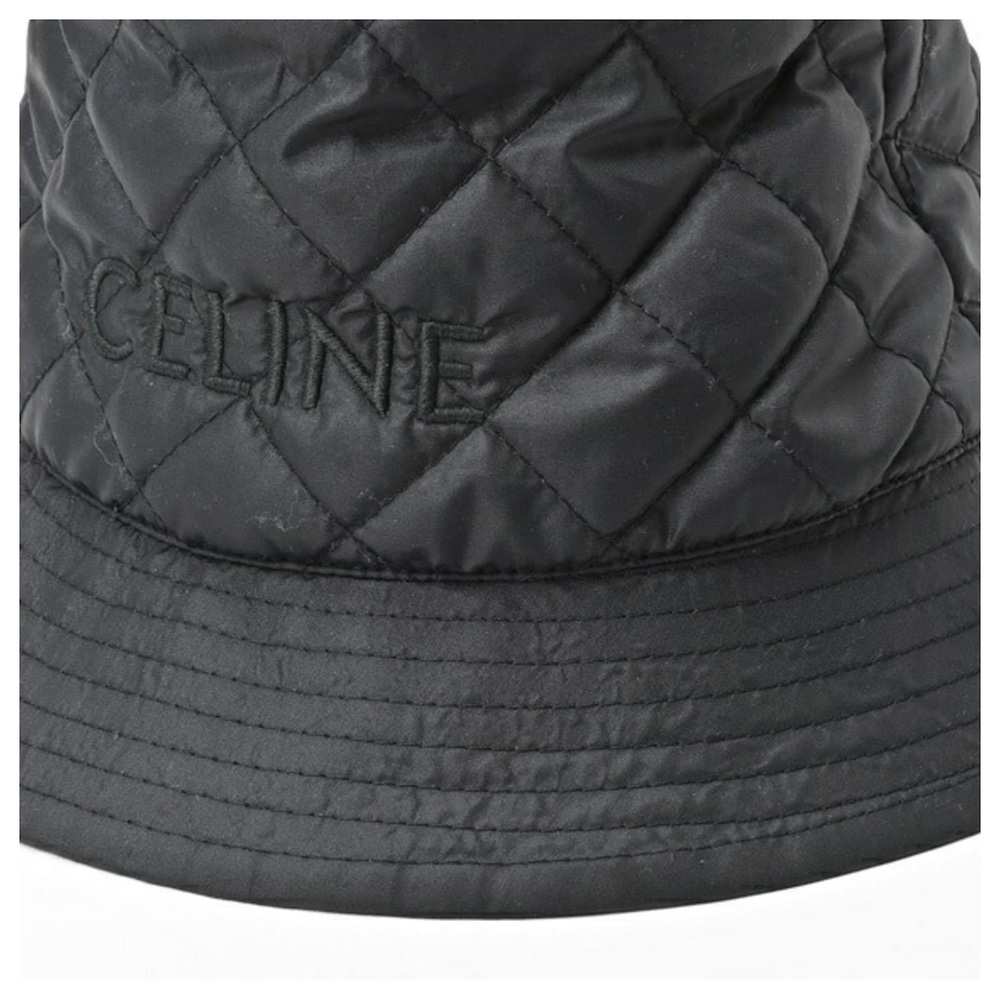 Celine Black Quilted Bucket Hat with COA - Picture 6 of 9